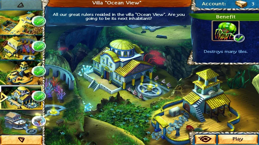 Скриншот 2 к игре Jewel Legends: Atlantis