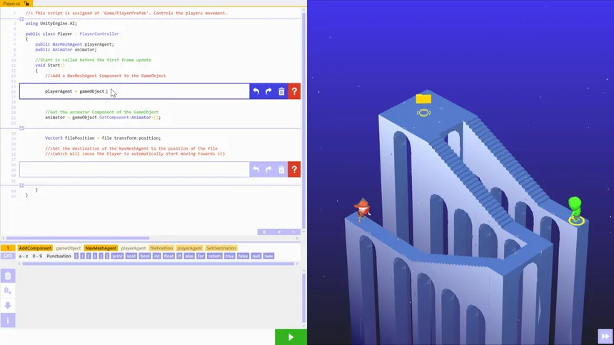 Скриншот 2 к игре U-Sharp: The Unity Coding Learning Game