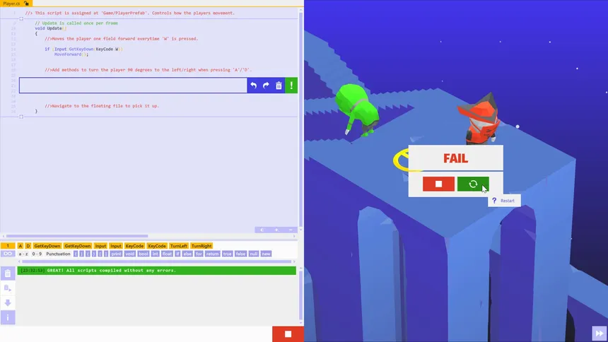Скриншот 5 к игре U-Sharp: The Unity Coding Learning Game