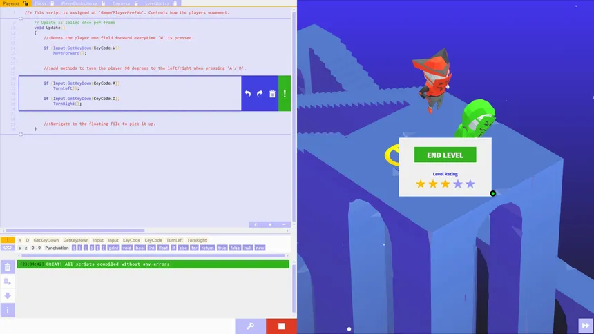 Скриншот 6 к игре U-Sharp: The Unity Coding Learning Game