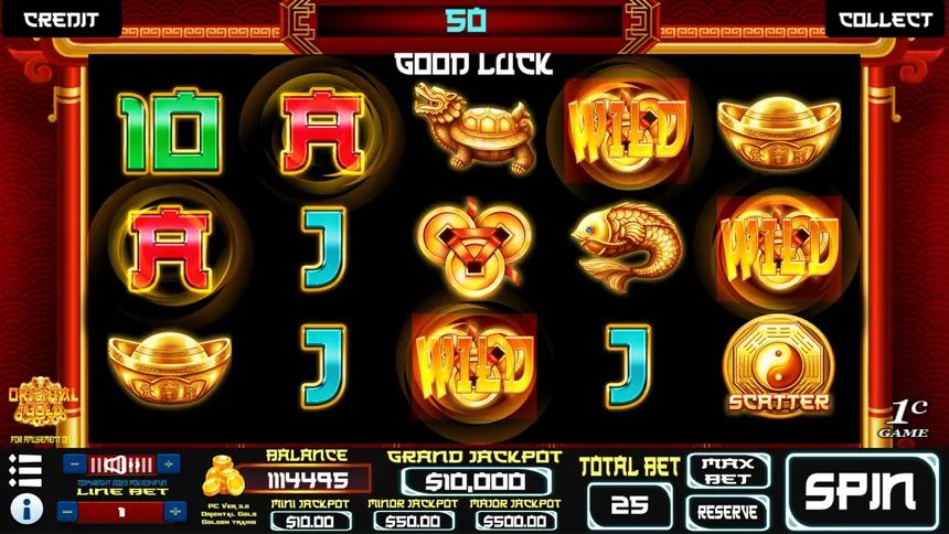 Скриншот 1 к игре Oriental Gold : Golden Trains Edition - Slots