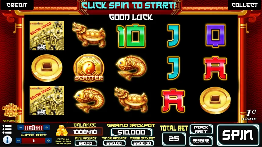Скриншот 4 к игре Oriental Gold : Golden Trains Edition - Slots