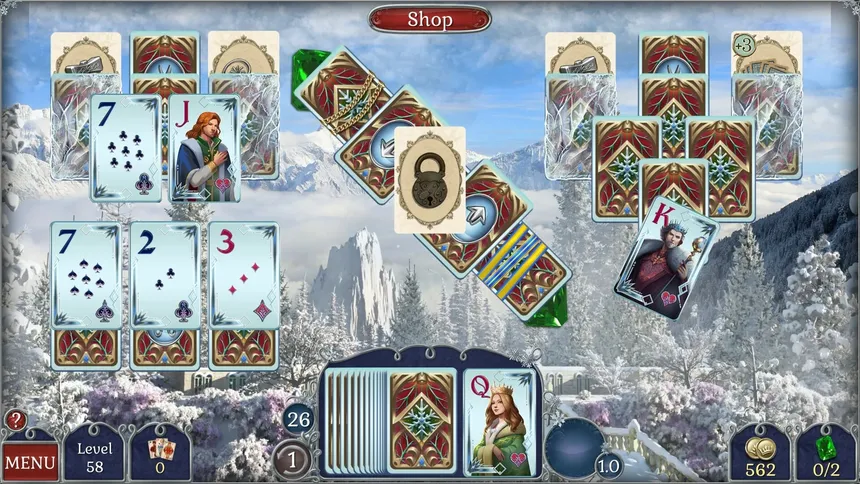 Скриншот 1 к игре Jewel Match Solitaire Winterscapes 2 - Collector's Edition