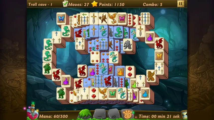Скриншот 1 к игре Elves vs Goblins Mahjongg World