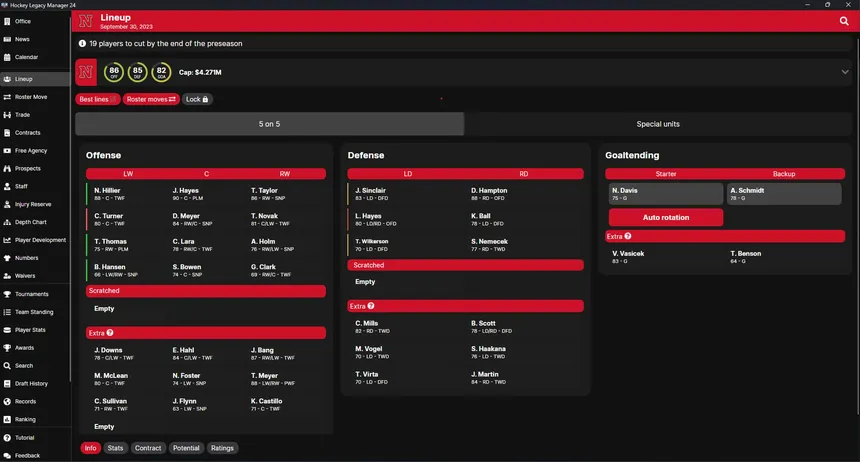 Скриншот 2 к игре Hockey Legacy Manager 24