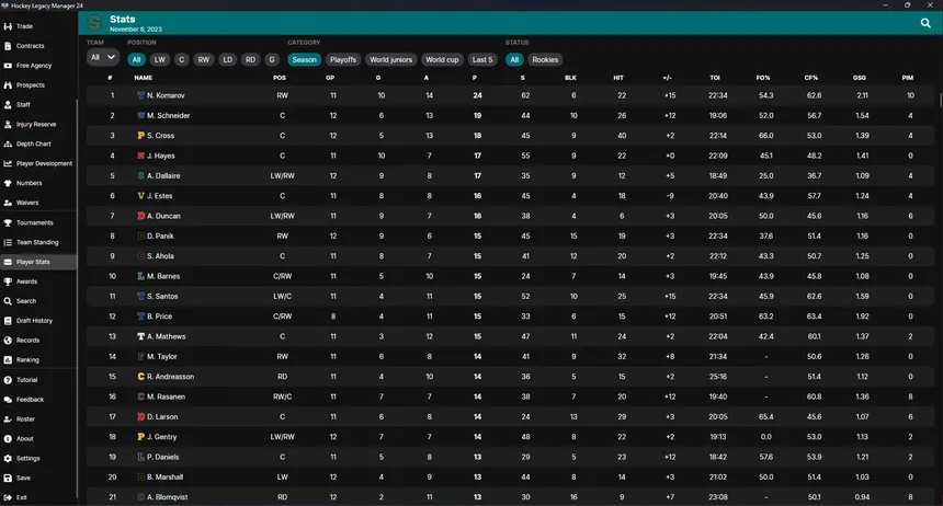 Скриншот 5 к игре Hockey Legacy Manager 24