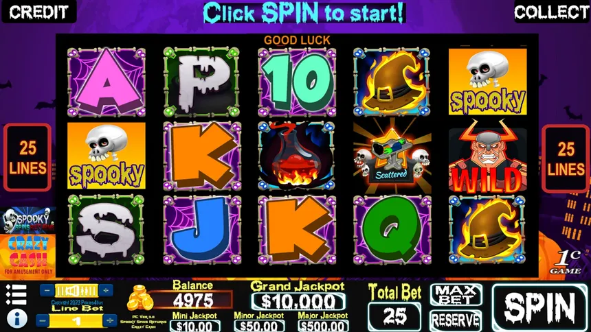Скриншот 3 к игре Spooky Spins Returns : Crazy Cash Edition - Slots
