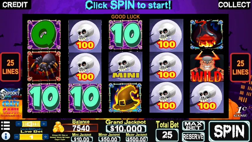 Скриншот 4 к игре Spooky Spins Returns : Crazy Cash Edition - Slots