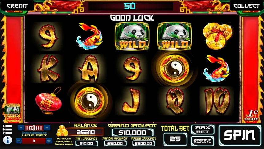 Скриншот 2 к игре Panda Magix : Golden Trains Edition - Slots