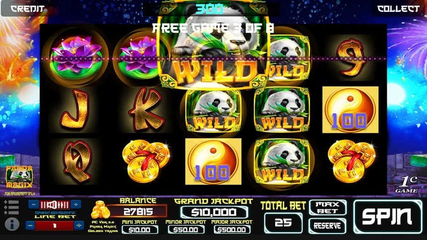 Скриншот 3 к игре Panda Magix : Golden Trains Edition - Slots