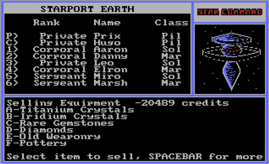 Скриншот 3 к игре Star Command (1988)