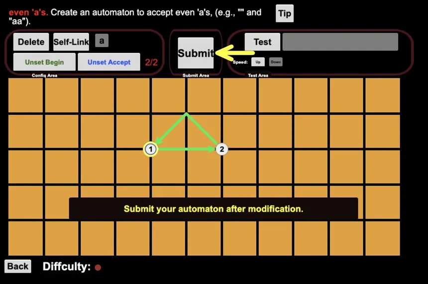 Скриншот 2 к игре Finite State Automaton Challenges 2