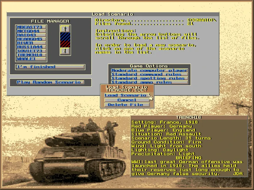 Скриншот 1 к игре Wargame Construction Set II: Tanks!