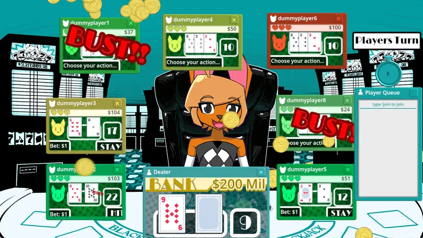 Скриншот 2 к игре Cole Dingo's Vtuber Blackjack