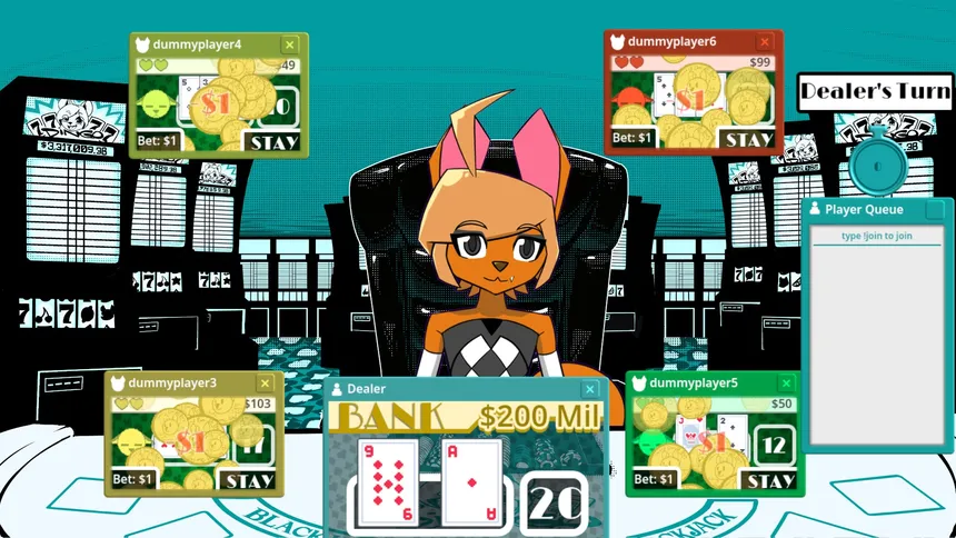 Скриншот 3 к игре Cole Dingo's Vtuber Blackjack