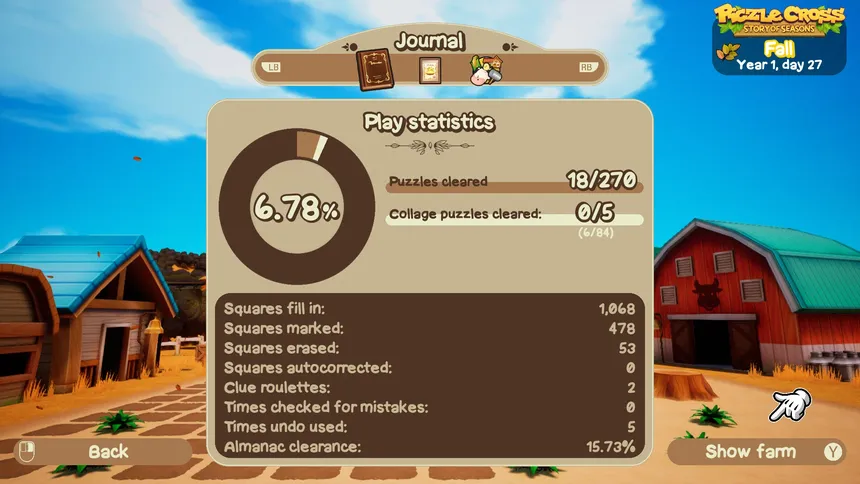 Скриншот 4 к игре Piczle Cross: Story of Seasons