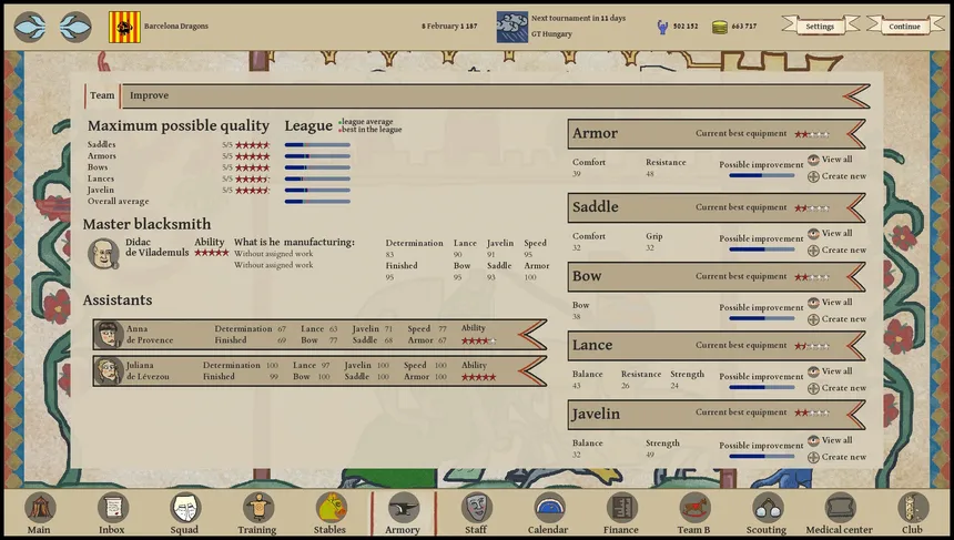 Скриншот 2 к игре Jousting Manager