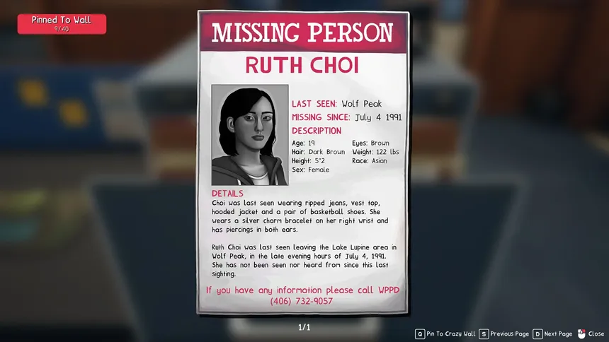 Скриншот 4 к игре Wolf Peak: The Case of Ruth Choi