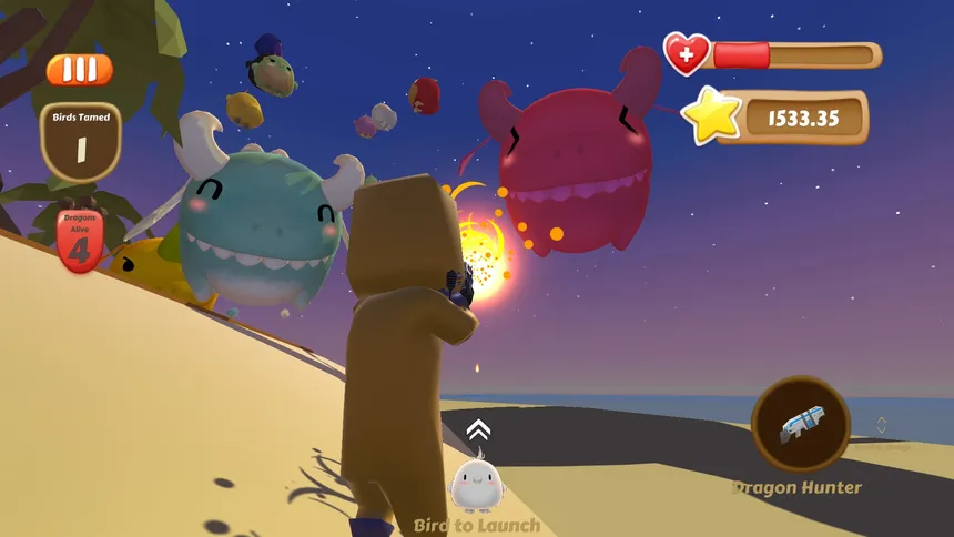 Скриншот 1 к игре Birds vs Dragons