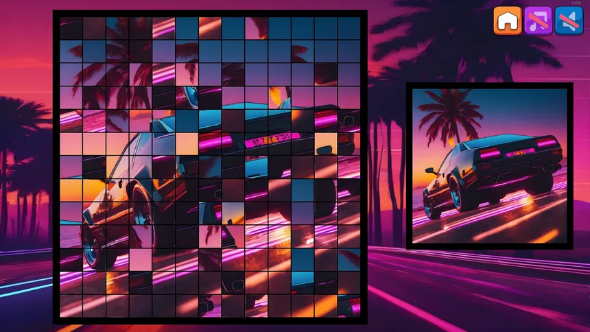 Скриншот 2 к игре OG Puzzlers: Synthwave Cars
