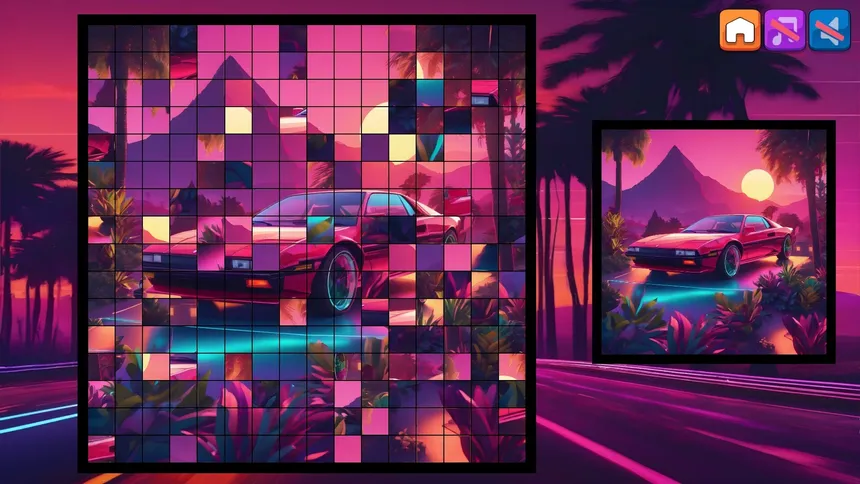Скриншот 3 к игре OG Puzzlers: Synthwave Cars