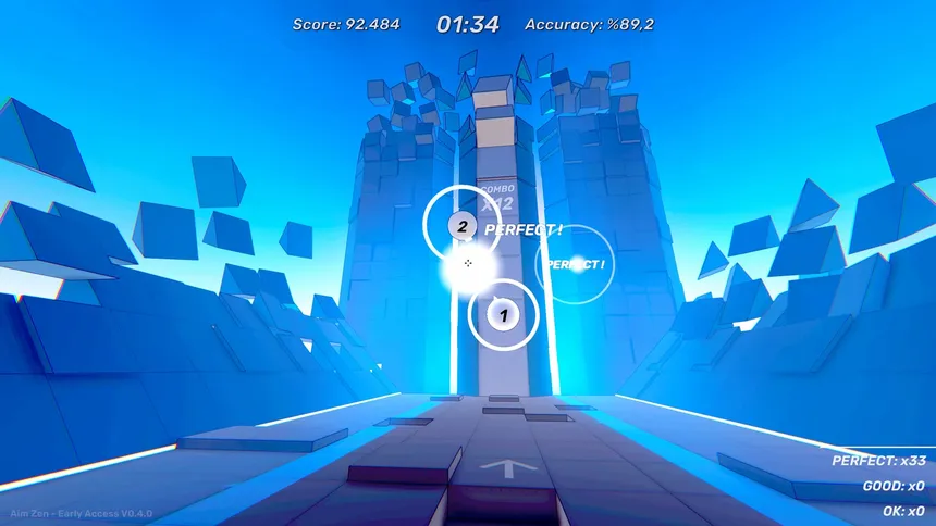 Скриншот 1 к игре Aim Zen - Rhythmic Aim Trainer