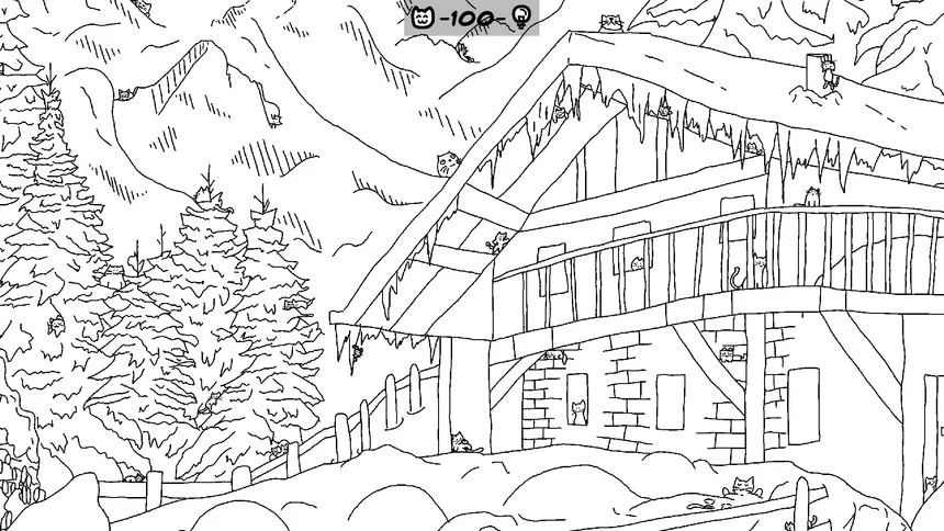 Скриншот 1 к игре Looking For Cats In a Badly Drawn Forest
