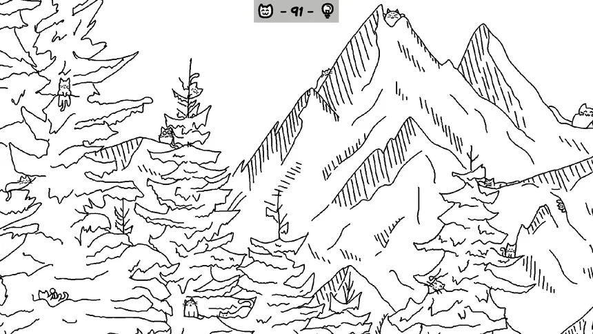 Скриншот 2 к игре Looking For Cats In a Badly Drawn Forest