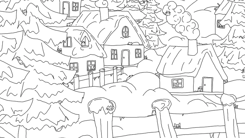 Скриншот 6 к игре Looking For Cats In a Badly Drawn Forest