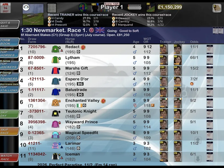 Скриншот 1 к игре Starters Orders Touch Horse Racing
