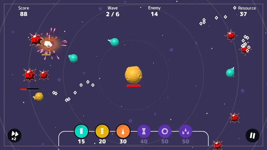 Скриншот 2 к игре さーきゅらーディフェンス!!～とある辺境惑星開拓事務所、３０日の記録～