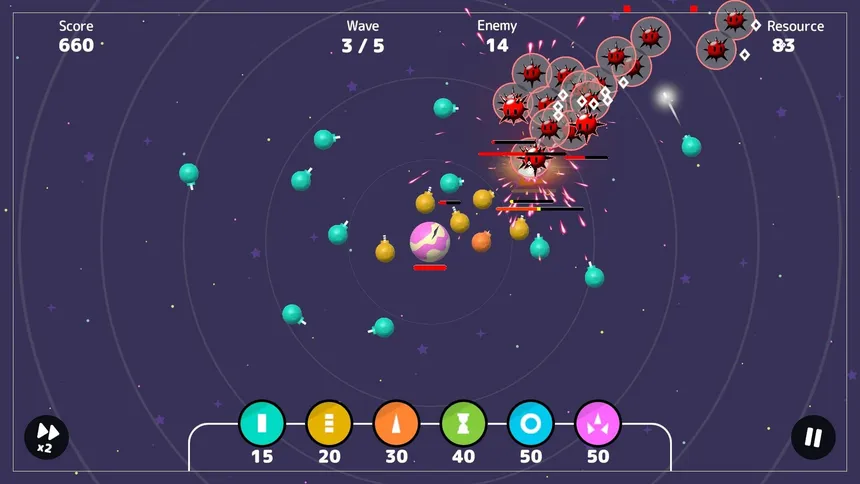 Скриншот 3 к игре さーきゅらーディフェンス!!～とある辺境惑星開拓事務所、３０日の記録～