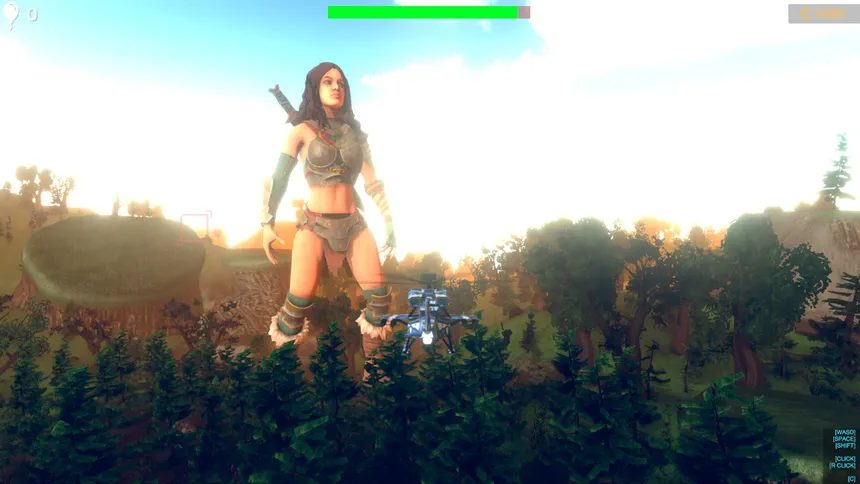 Скриншот 1 к игре Save Giant Girl from monsters 2