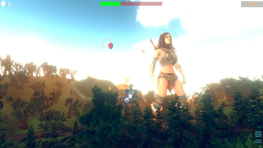 Скриншот 2 к игре Save Giant Girl from monsters 2