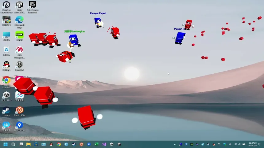 Скриншот 2 к игре Desktop Cube-Man