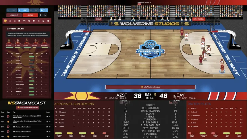 Скриншот 1 к игре Draft Day Sports: College Basketball 2024