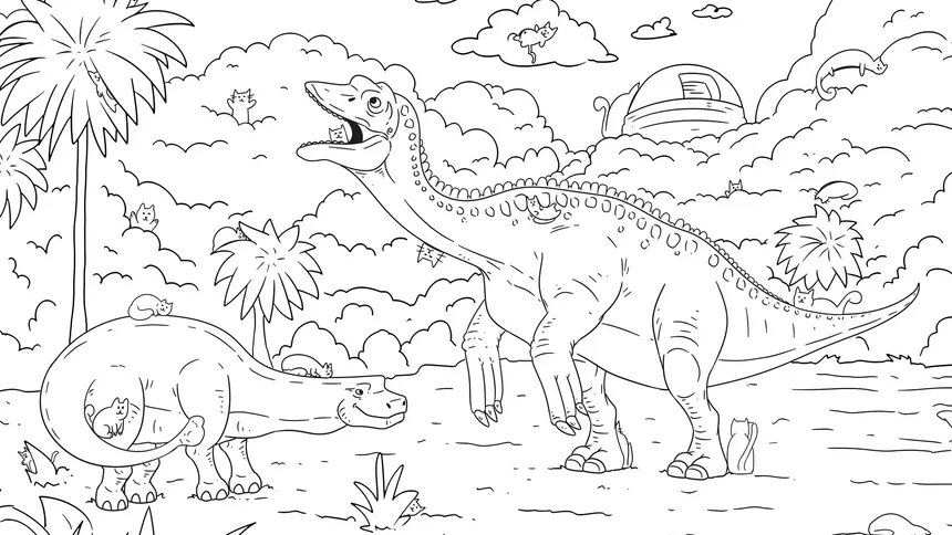 Скриншот 1 к игре Dino Cats