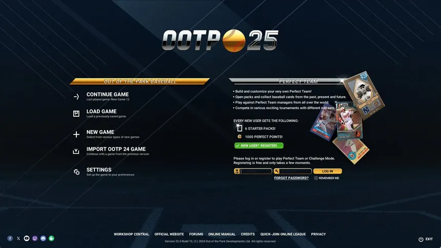 Скриншот 1 к игре Out of the Park Baseball 25