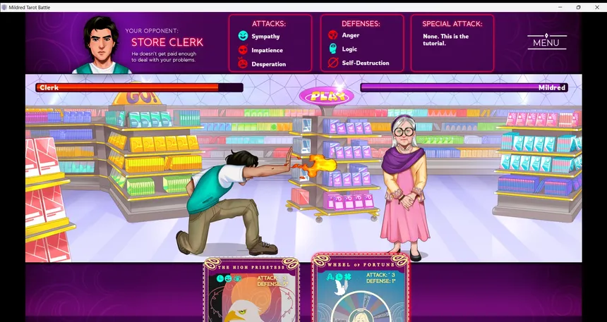Скриншот 1 к игре Mildred's Tarot Battle