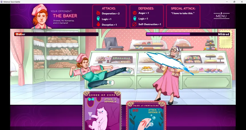 Скриншот 2 к игре Mildred's Tarot Battle
