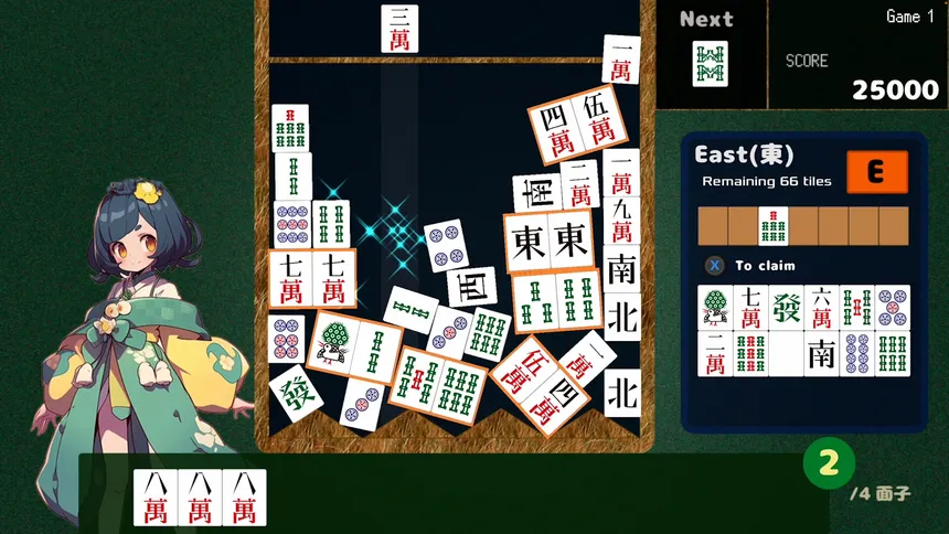 Скриншот 1 к игре Drop Mahjong tiles