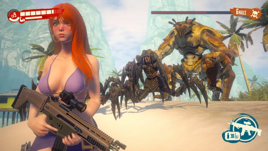 Скриншот 1 к игре Anime Girls: Sun of a Beach