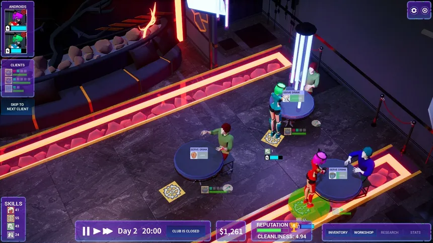 Скриншот 6 к игре Synthetica: Cyber Club Manager