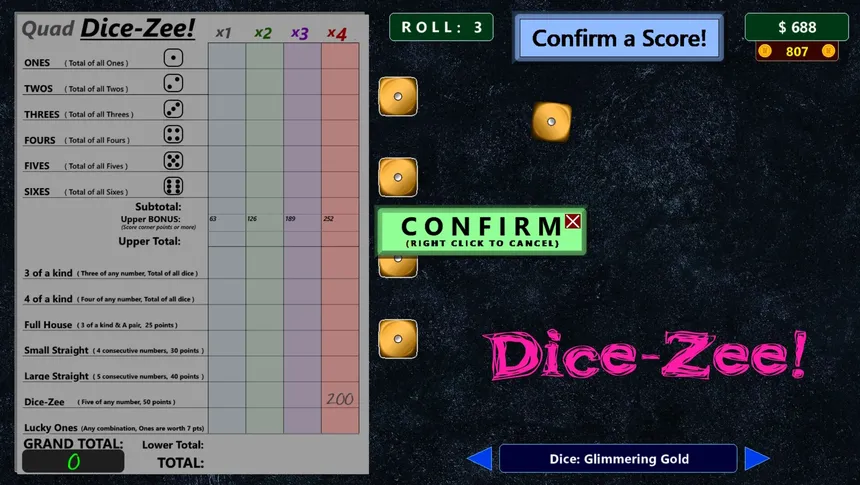 Скриншот 2 к игре Dice-Zee!