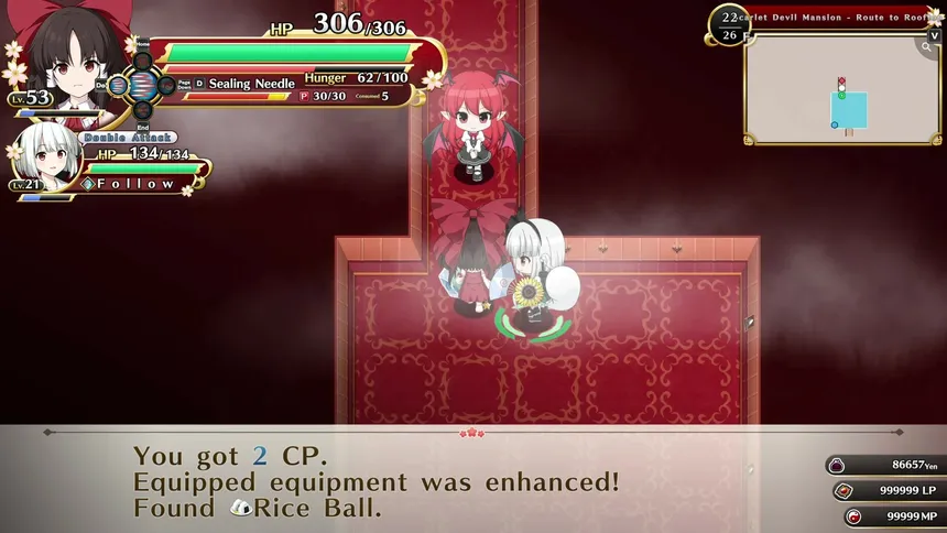 Скриншот 1 к игре Touhou Genso Wanderer -FORESIGHT-
