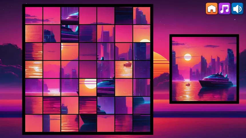 Скриншот 3 к игре OG Puzzlers: Synthwave Boats