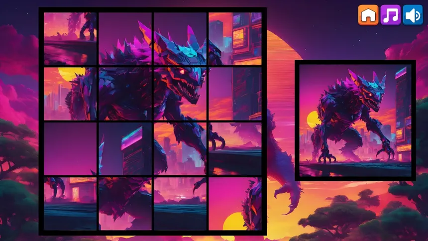 Скриншот 5 к игре OG Puzzlers: Synthwave Monsters