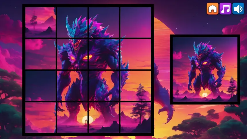 Скриншот 6 к игре OG Puzzlers: Synthwave Monsters
