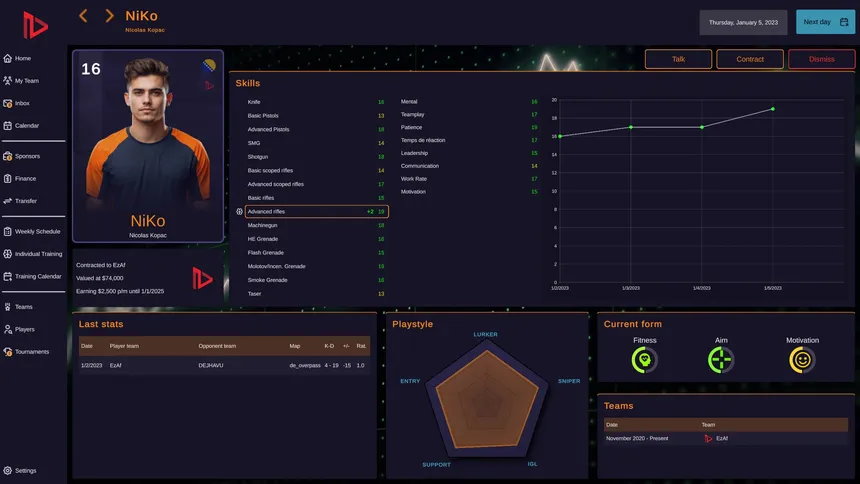 Скриншот 1 к игре FPS Pro Team Manager