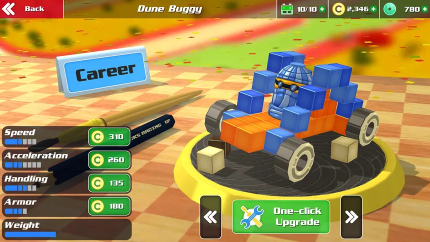 Скриншот 1 к игре Pixel Car Racing: Blocky Crash